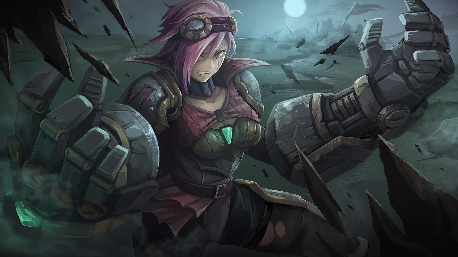 Hd Angry Vi In League Of Legends Wallpaper - League Of Legends Vi - HD Wallpaper 