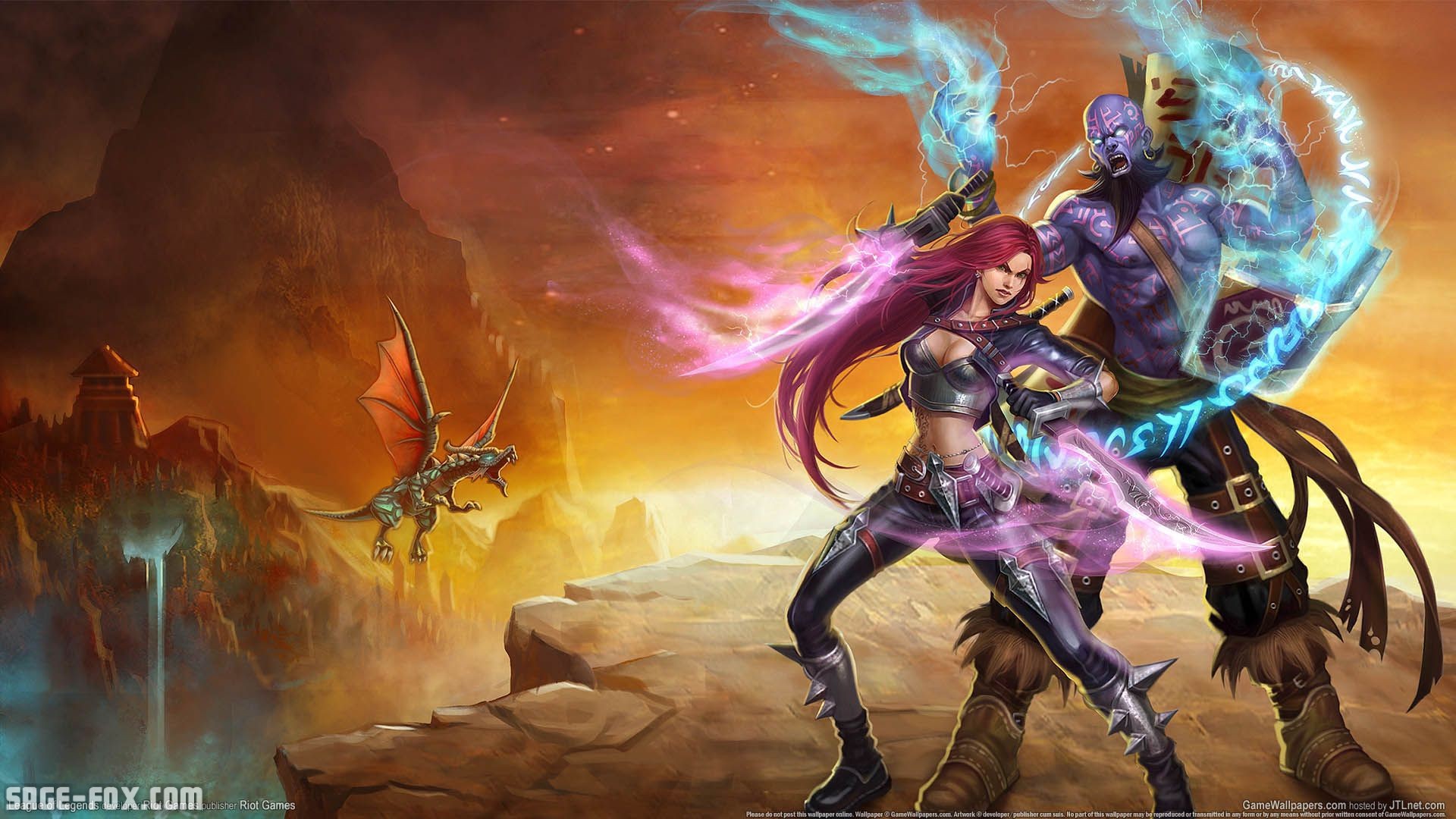 Lol Katarina Vs Ryze - 1920x1080 Wallpaper - teahub.io