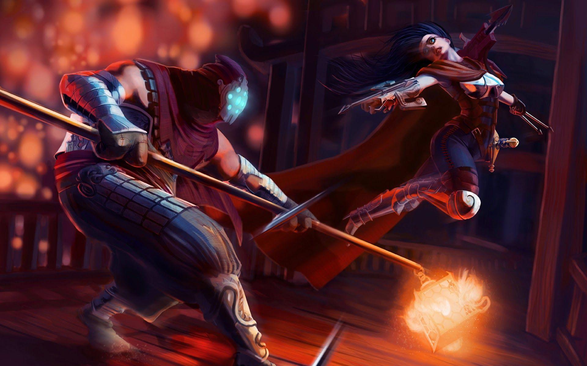 Hd Jax And Vayne Fighting - Vayne Fondo De Pantalla - HD Wallpaper 