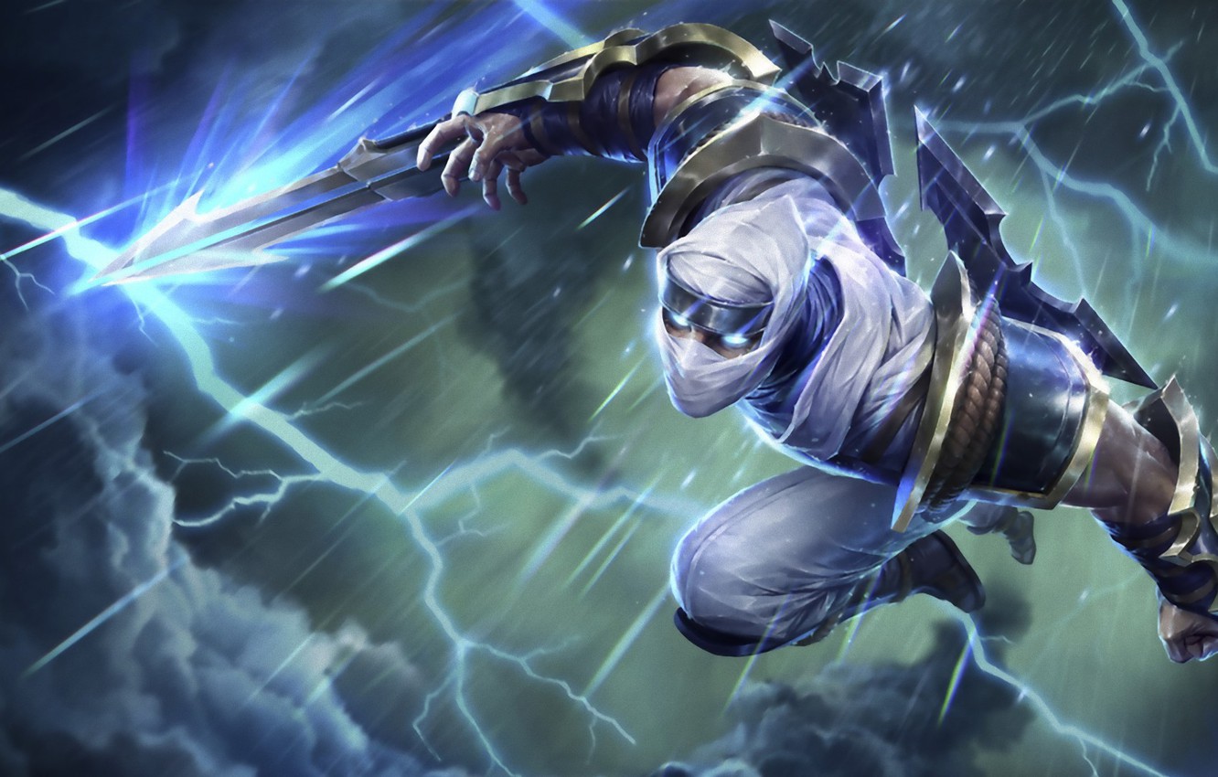Photo Wallpaper Ninja, Killer, Assassin, League Of - Frozen Shen Shockblade Zed - HD Wallpaper 