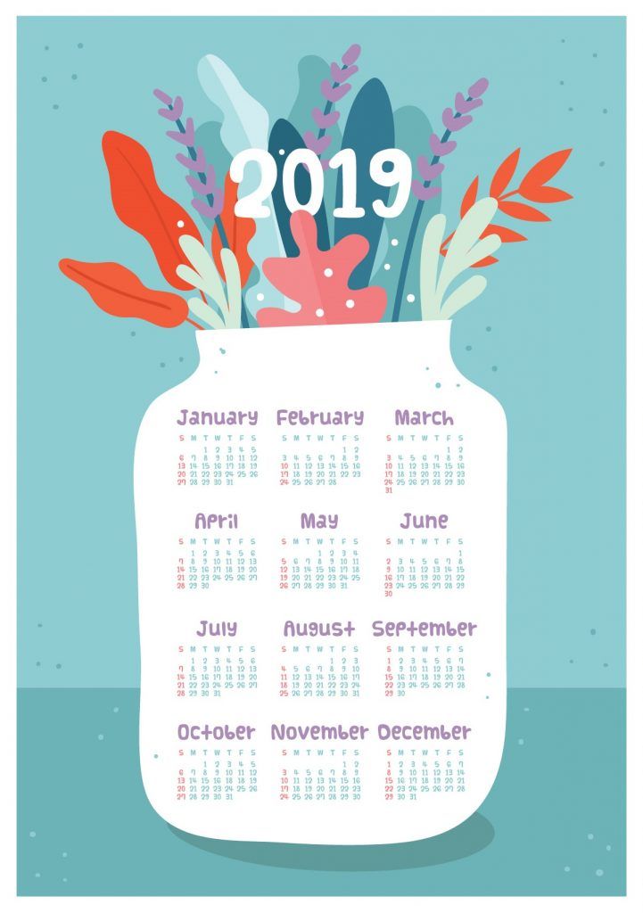 Single Page Calendar Design - HD Wallpaper 