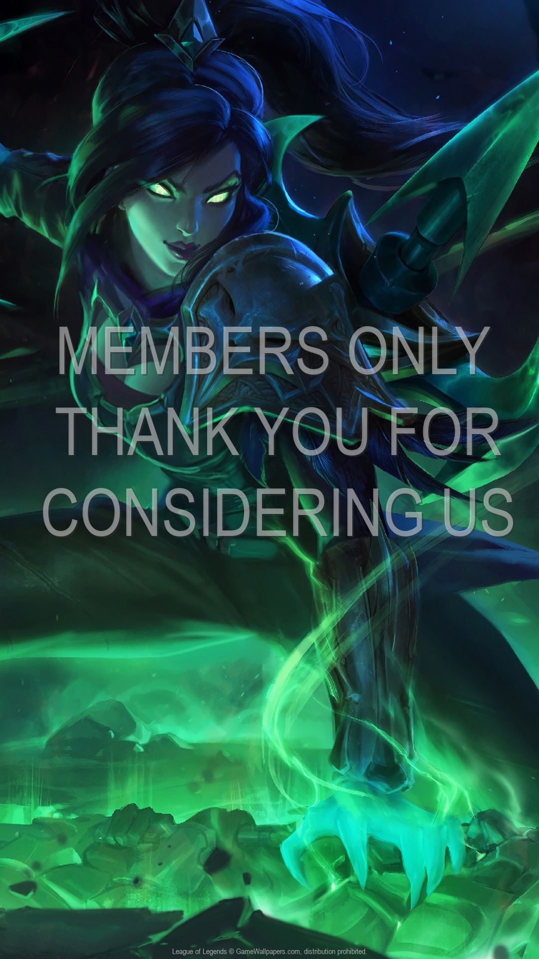 League Of Legends Mobile Wallpaper Or Background 67 - Soulstealer Vayne Splash Art - HD Wallpaper 