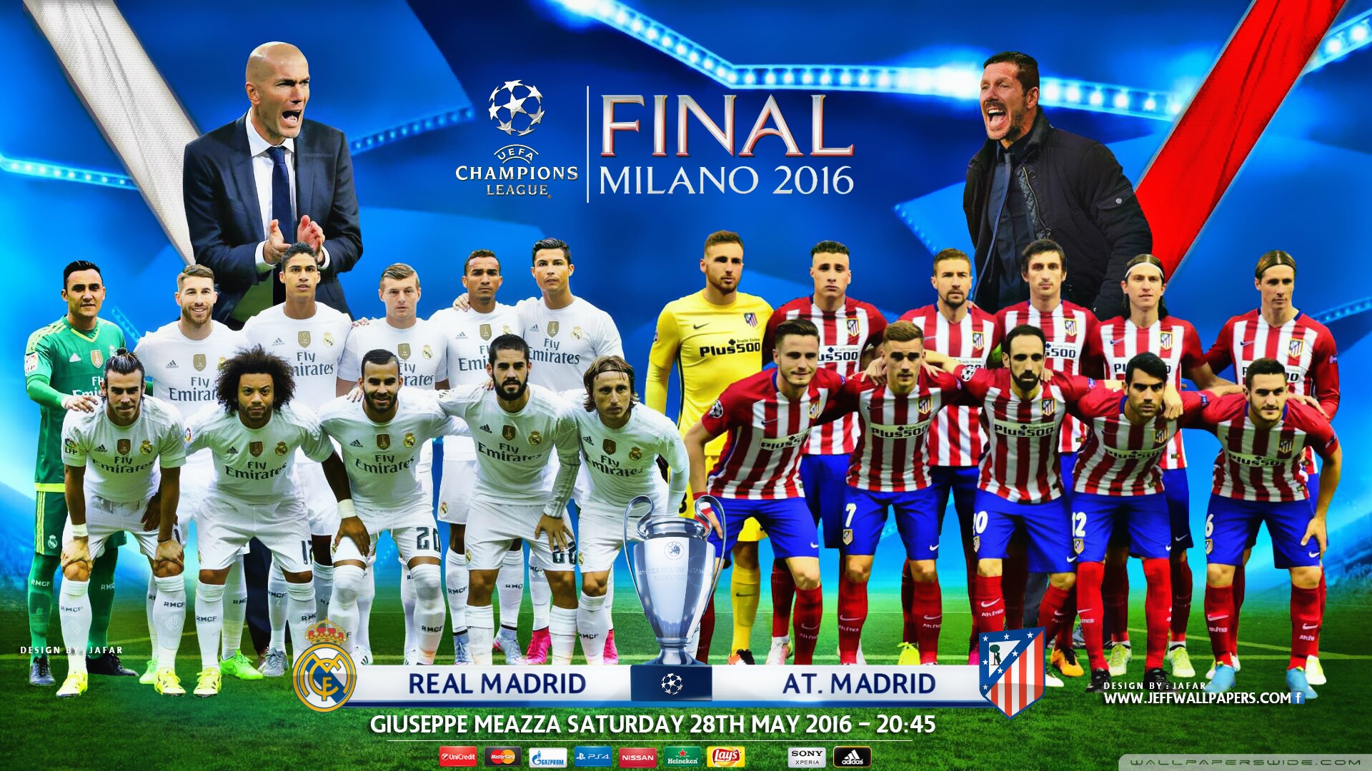 Uefa Champions League Wallpaper Hd Wallpapers Gifs - Real Madrid Vs Atletico De Madrid Final 2016 - HD Wallpaper 