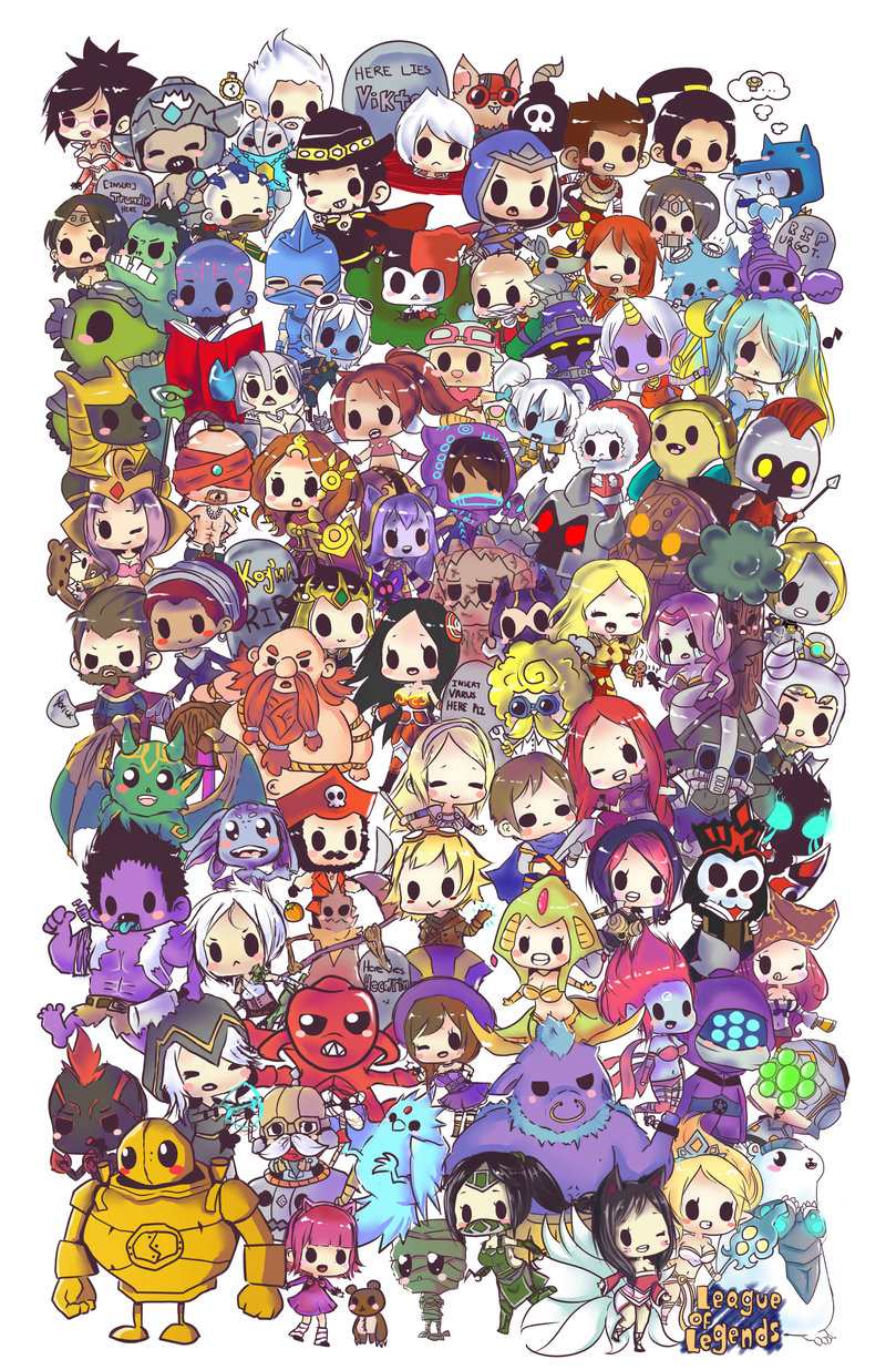 League Of Legends Little Champions - HD Wallpaper 