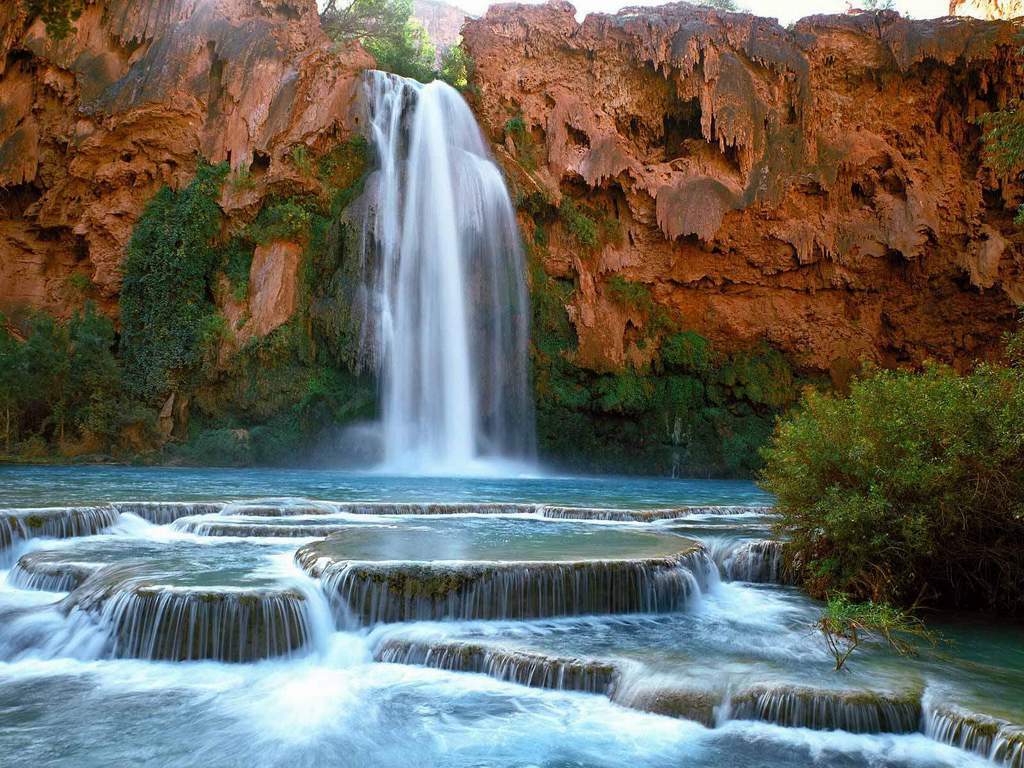 Wallpaper Pemandangan Bergerak Untuk Hp Kampung Wallpaper - Havasu Falls - HD Wallpaper 