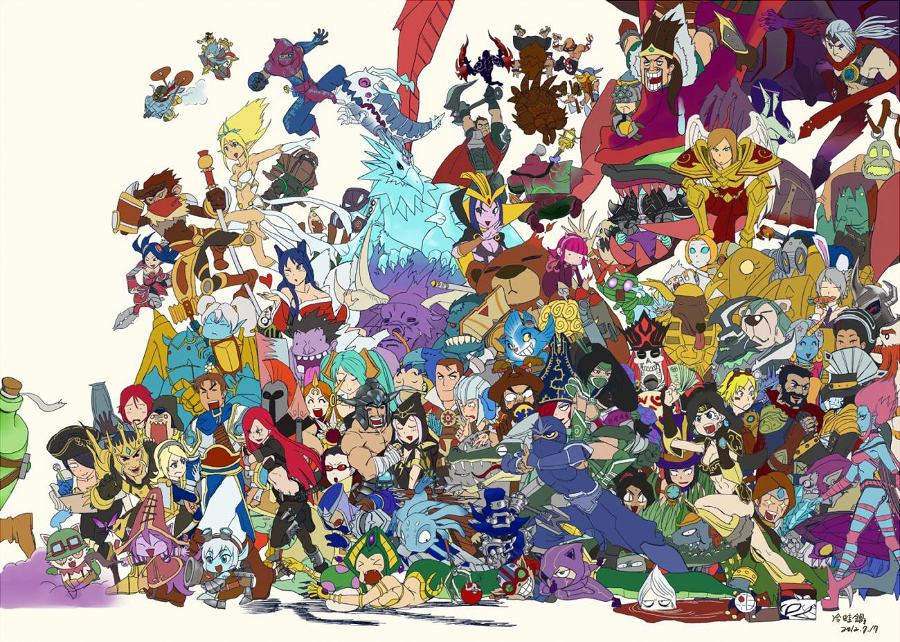 League Of Legends All Champions Fanart - HD Wallpaper 