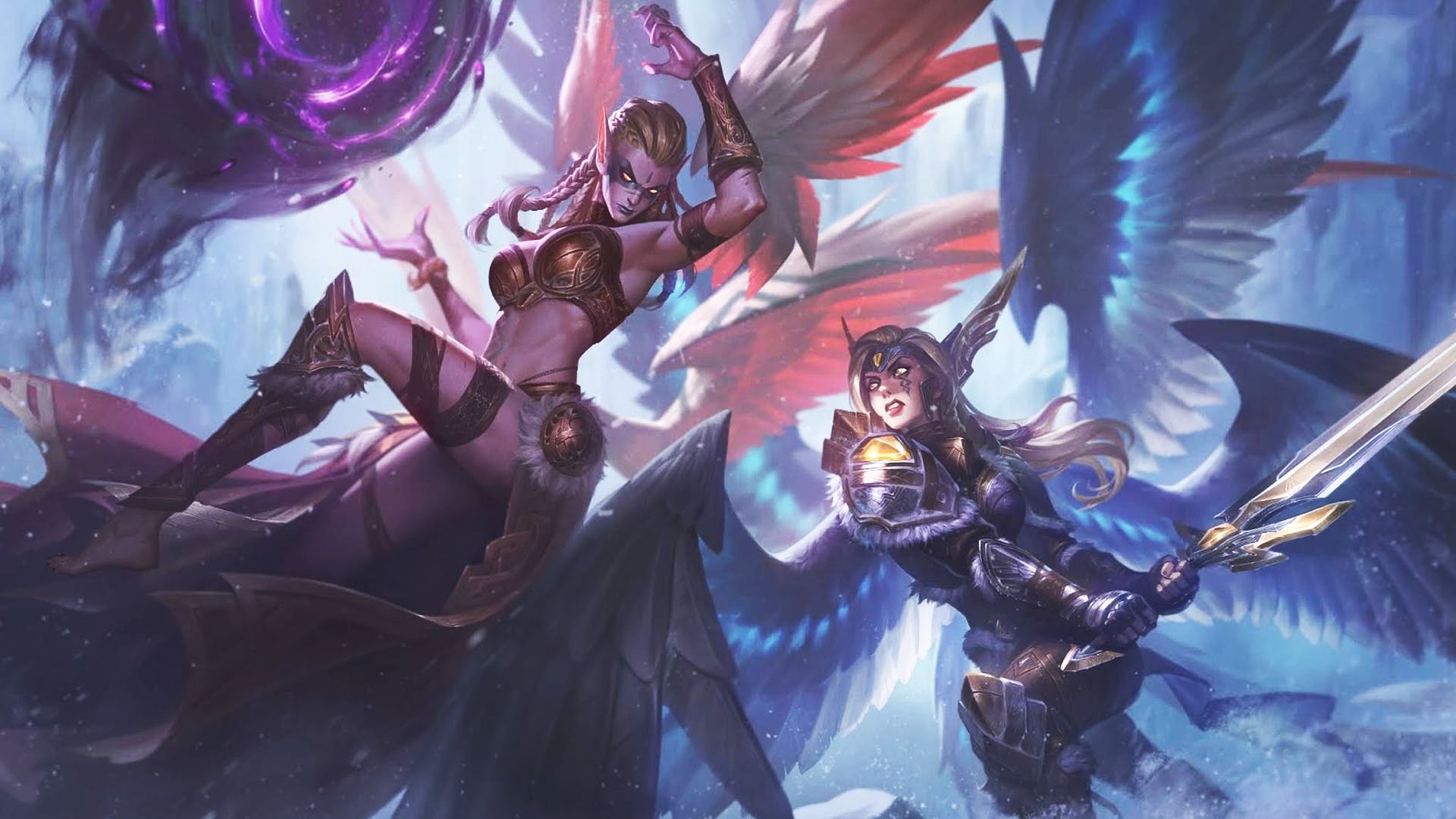 Morgana And Kayle Skin - HD Wallpaper 
