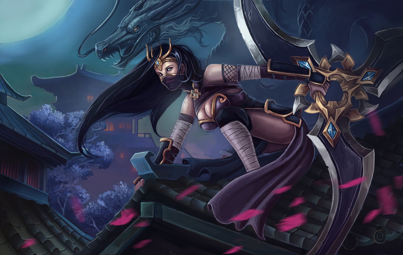 Dragonshuriken Sivir By Nightmaremoonluna Hd Wallpaper - Lol Skin Concept Sivir - HD Wallpaper 