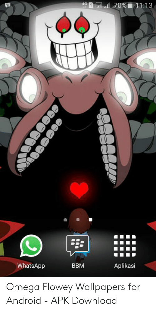 Android, Whatsapp, And Omega - Omega Flowey - HD Wallpaper 