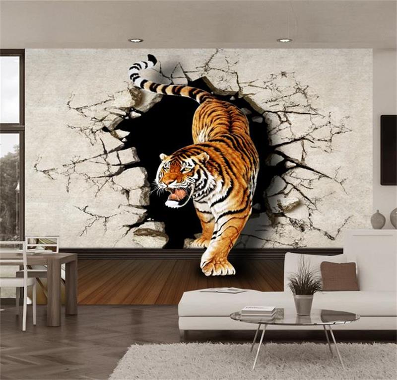 Tiger 3d Wall Sticker - HD Wallpaper 