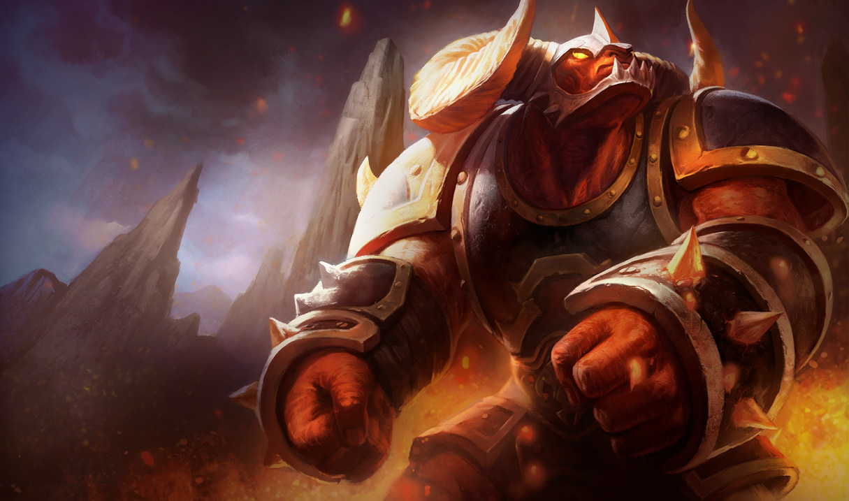 Infernal Alistar Landscape Skin - Alistar Infernal - HD Wallpaper 