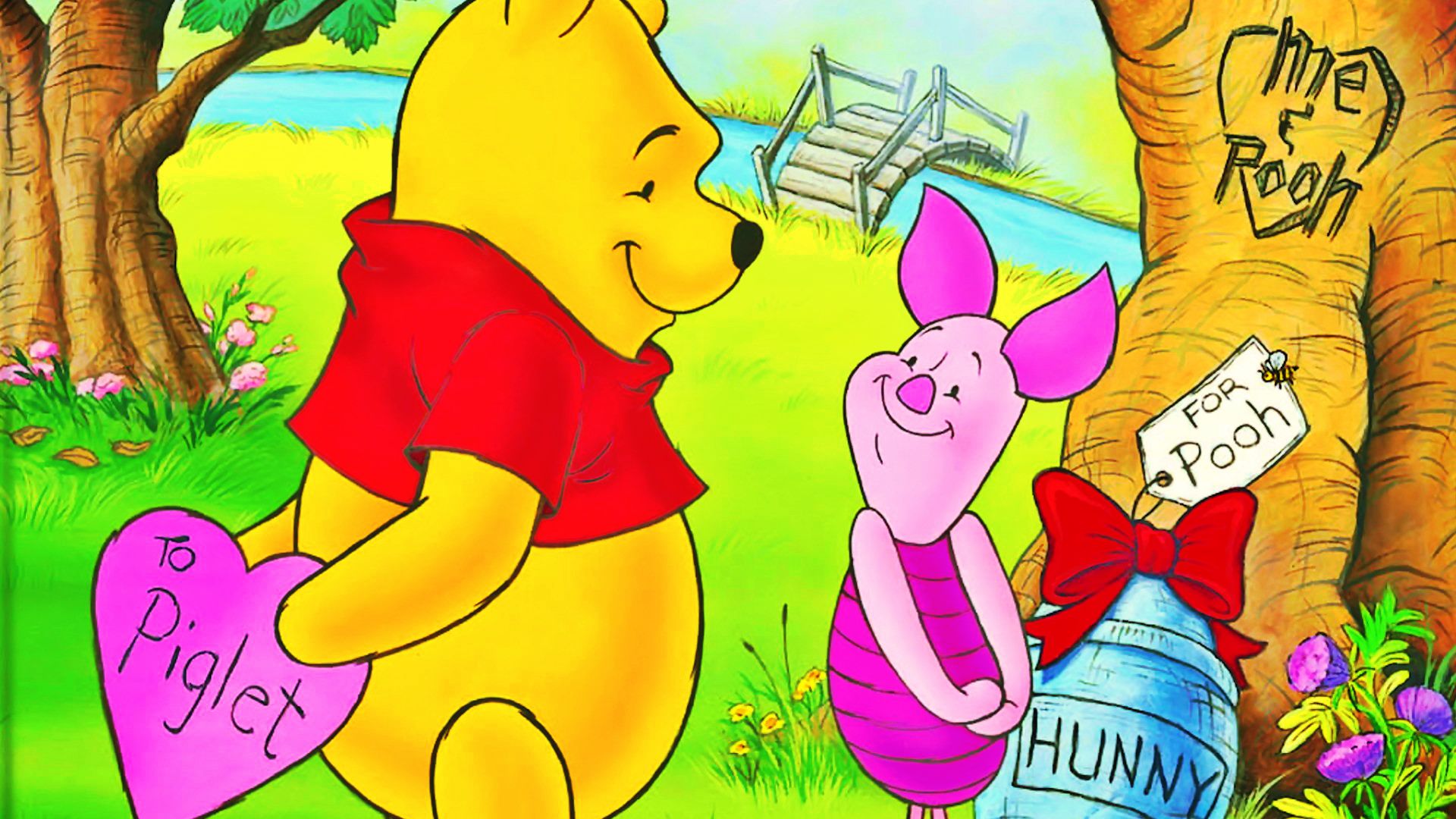 Winnie Pooh Valentines Day - HD Wallpaper 