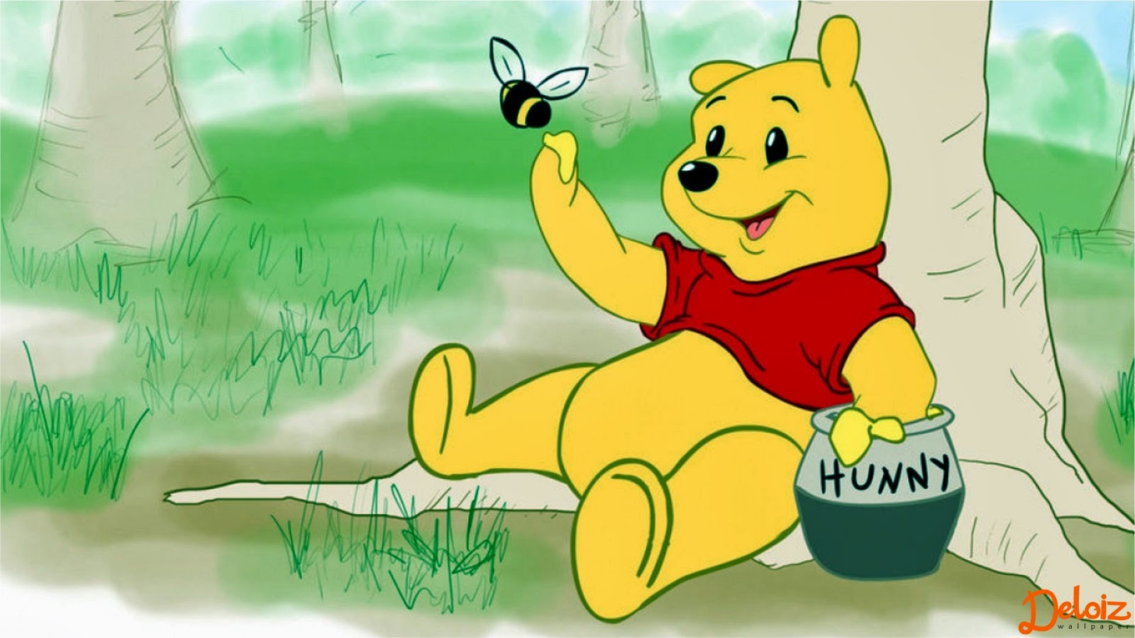 Kartun Winnie The Pooh Bergerak - HD Wallpaper 