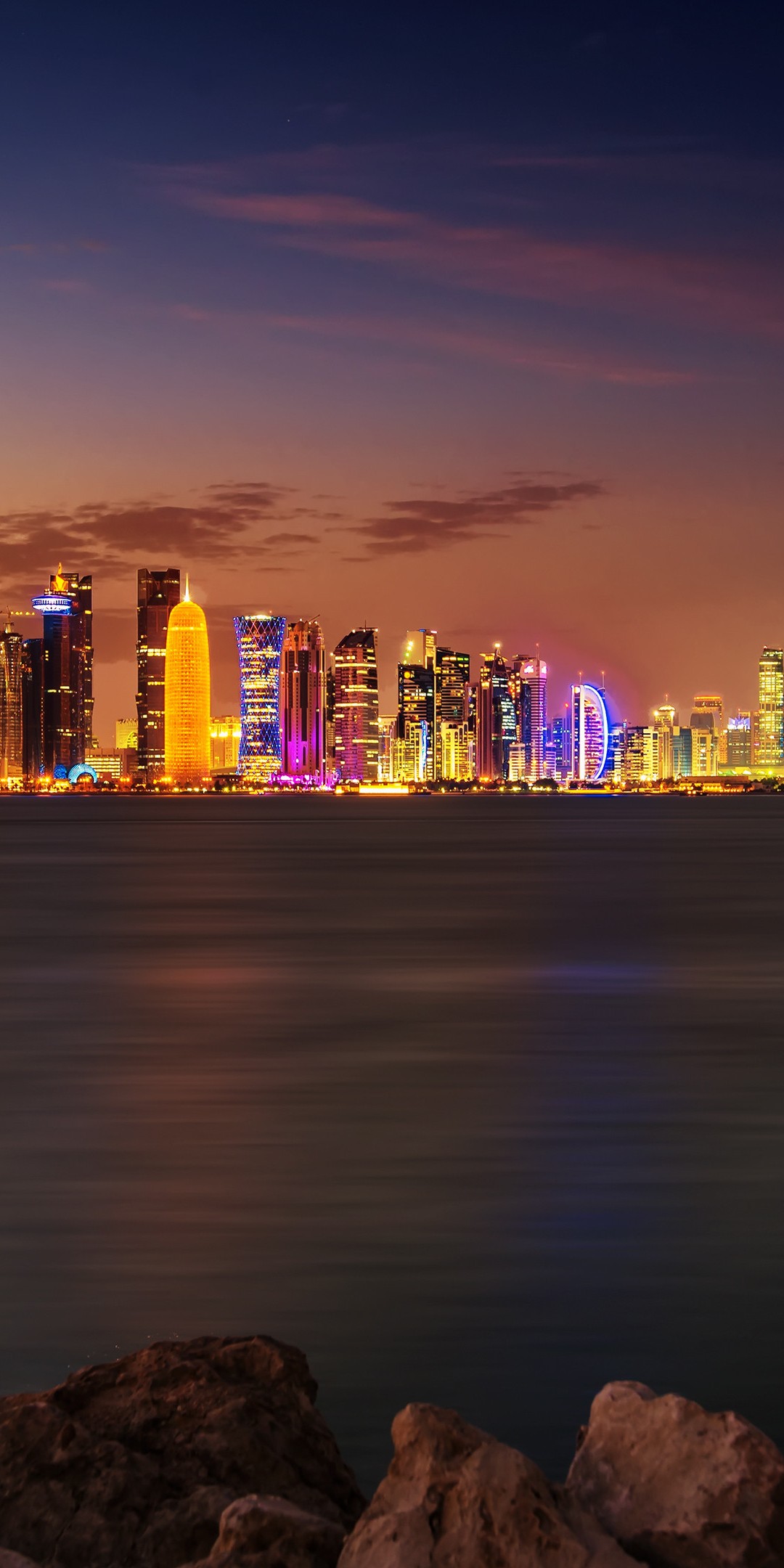 Doha City Wallpaper - Pocophone F1 Photos Night - HD Wallpaper 
