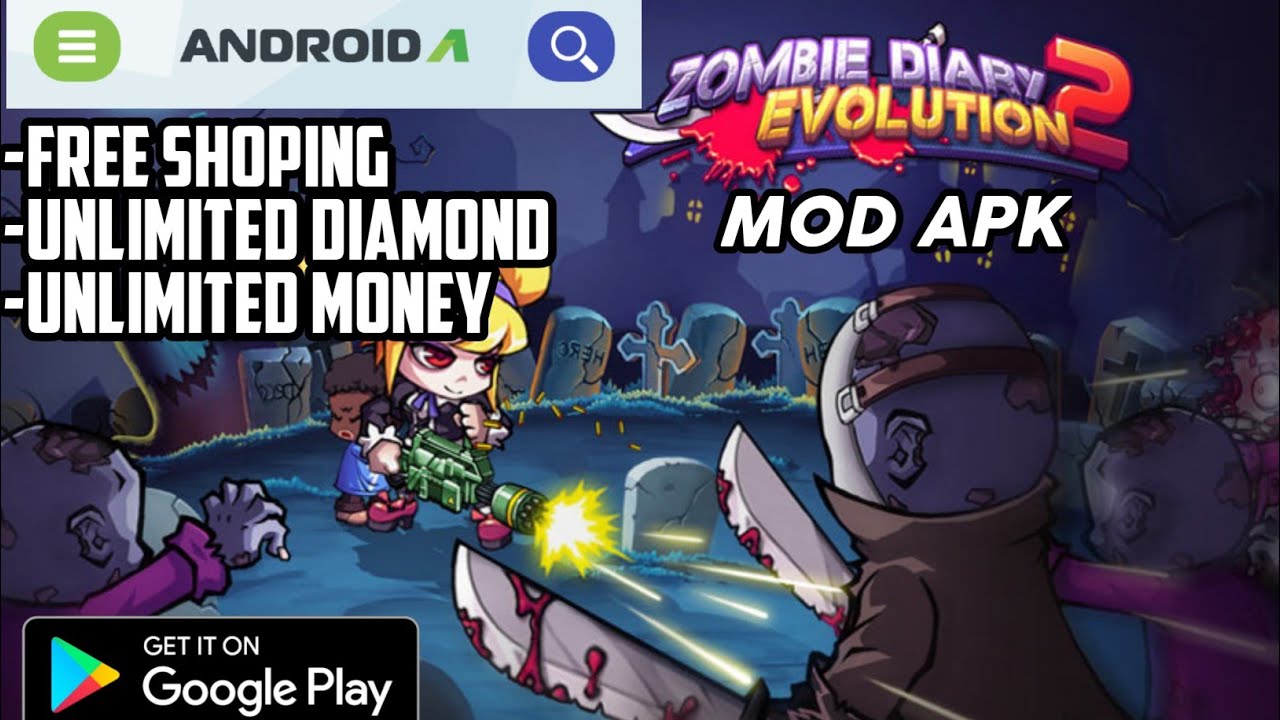 63 Mod Apk Game Zombie Diary 2  HD
