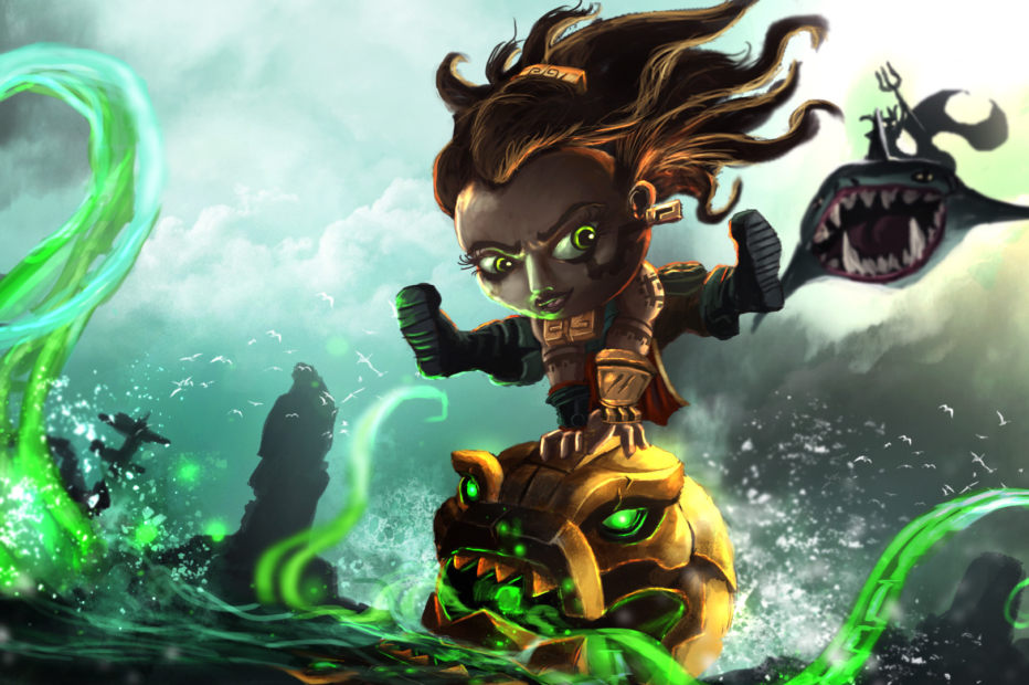 Chibi Illaoi - League Of Legends Wallpaper Illaoi - HD Wallpaper 