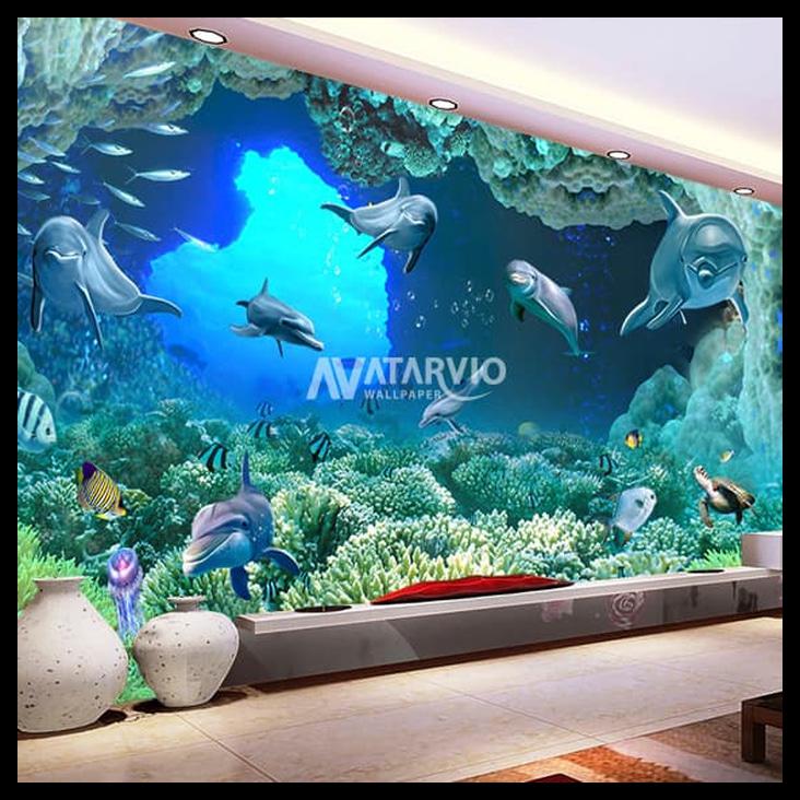 Ready Stok Wallpaper Dinding Custom Gambar Bawah Laut - Pantalla De Computadora De Escritorio - HD Wallpaper 