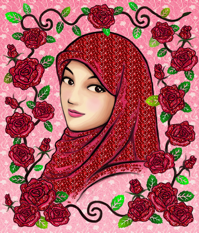 Wallpaper Gambar Cantik Related Keywords Wallpaper - Anime Muslimah Cute - HD Wallpaper 