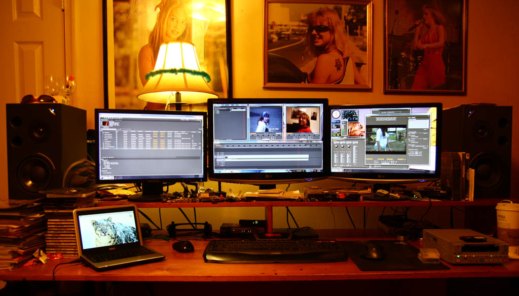 Wallpaper Multi Display Untuk Seorang Video Editor - Video Editor Pc Setup - HD Wallpaper 