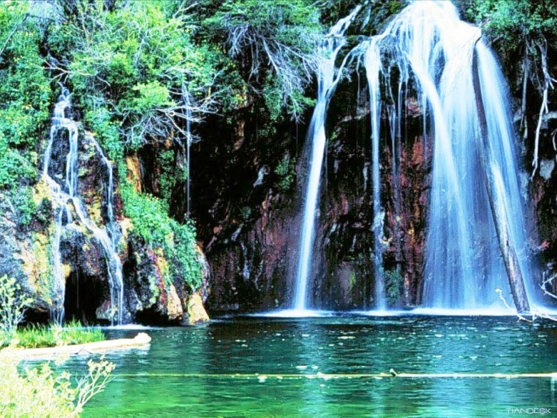 Wallpaper Pemandangan Alam 3d - Glenwood Canyon Hanging Lake - HD Wallpaper 