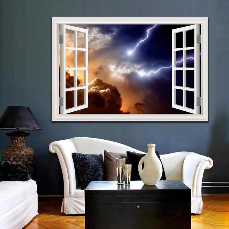 Wallpaper Pemandangan Alam 3d - Wall Canvas City Landscape - HD Wallpaper 