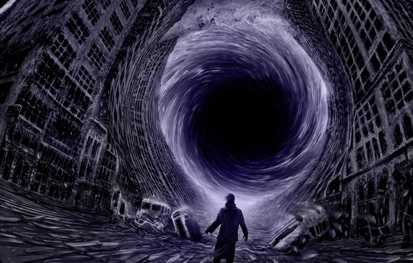 Photo Wallpaper Anime, Art, Tema - Blackhole Hd - HD Wallpaper 