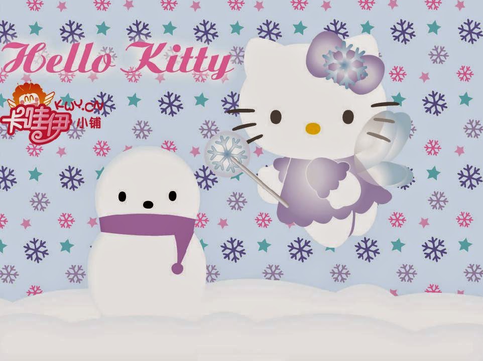 Gambar Wallpaper Boneka - Hello Kitty Christmas - HD Wallpaper 