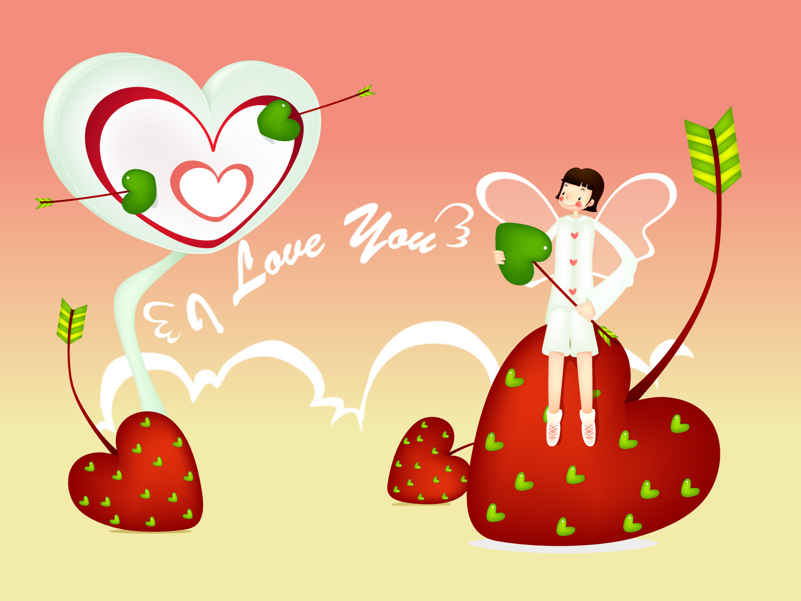 Romantic Valentine S Day Illustration Class - Valentine's Day - HD Wallpaper 
