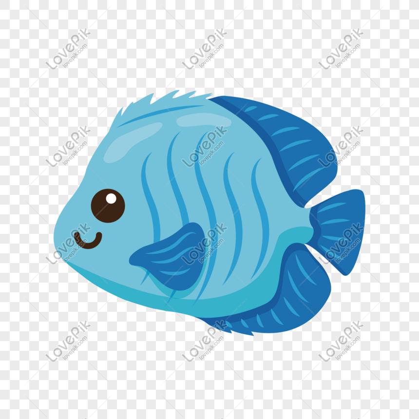 Bahan Vektor Ikan Hias Biru Foto - Ikan Vektor Png - HD Wallpaper 