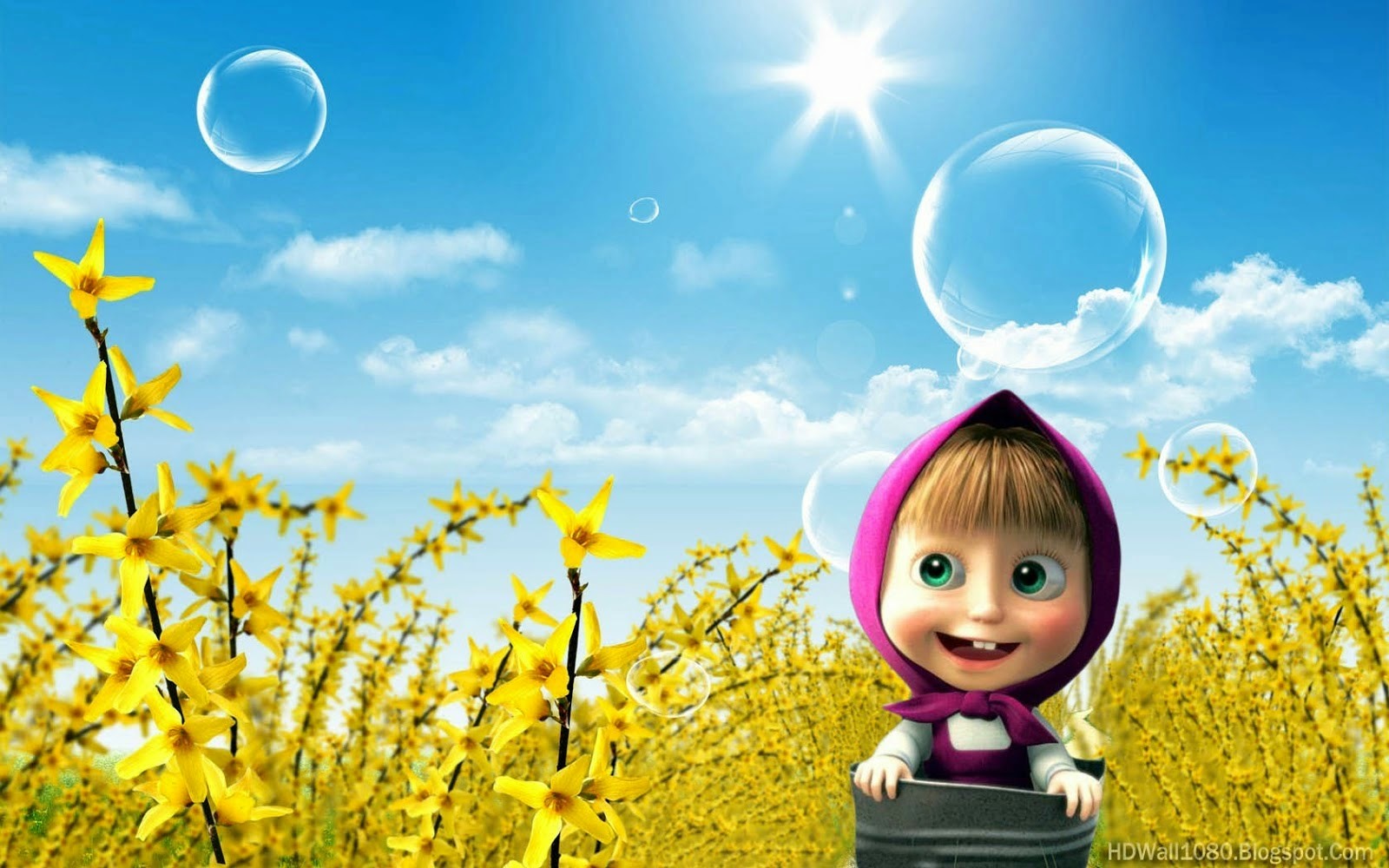 Masha And The Bear Wallpaper Hp - HD Wallpaper 