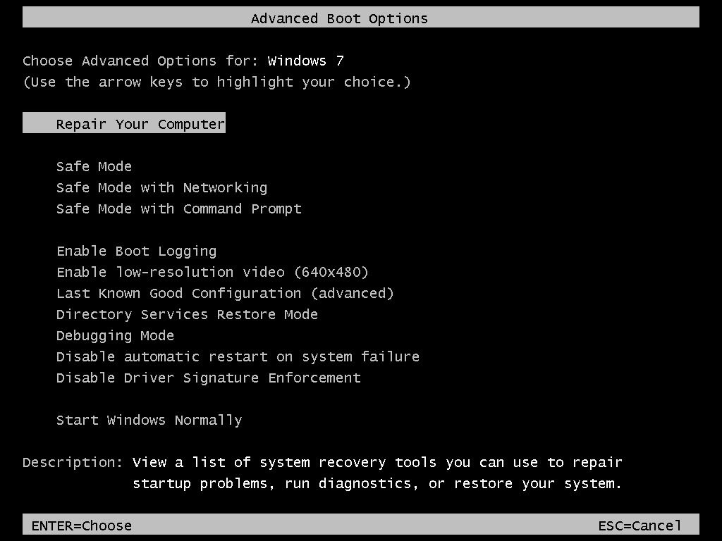 Advanced Boot Options On Windows - Boot Into Safe Mode - HD Wallpaper 