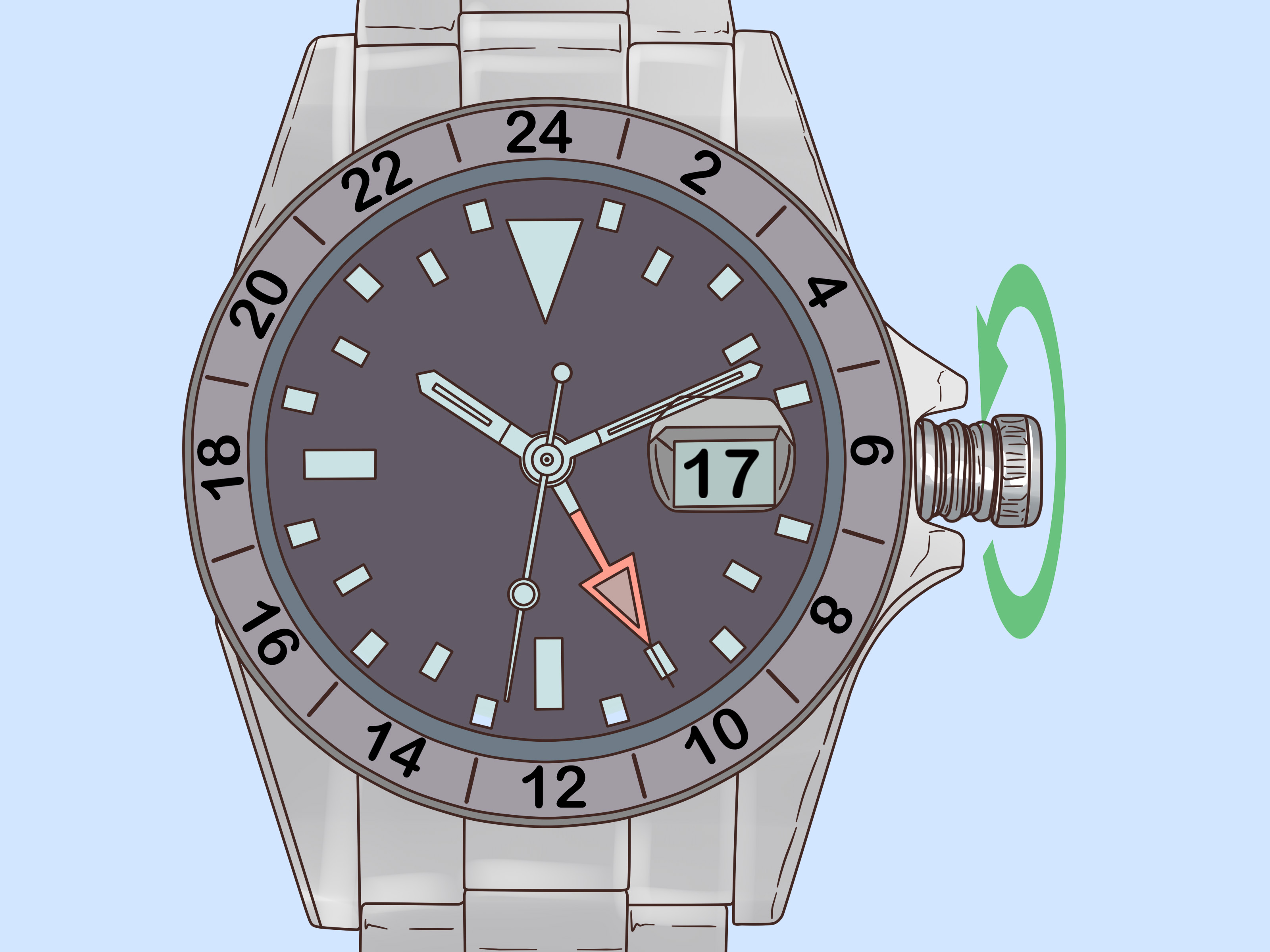 Gambar Berjudul Wind A Rolex Step - Cara Setting Jam Rolex - HD Wallpaper 