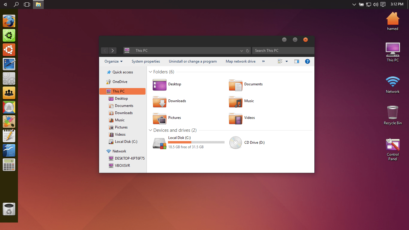 Ubuntu Skin Pack For Windows 10 - 1366x768 Wallpaper 