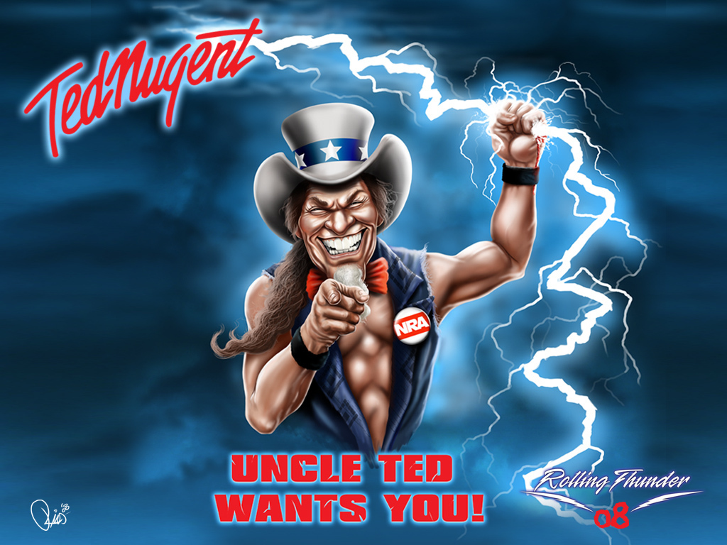 Nugent Wallpaper - Ted Nugent Uncle Sam - HD Wallpaper 