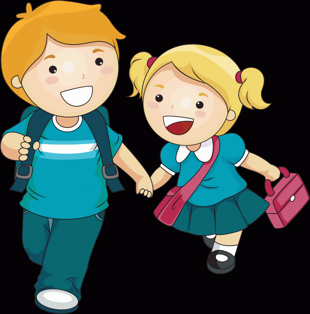 Free Clipart Images Hd - Walking To School Clipart - HD Wallpaper 