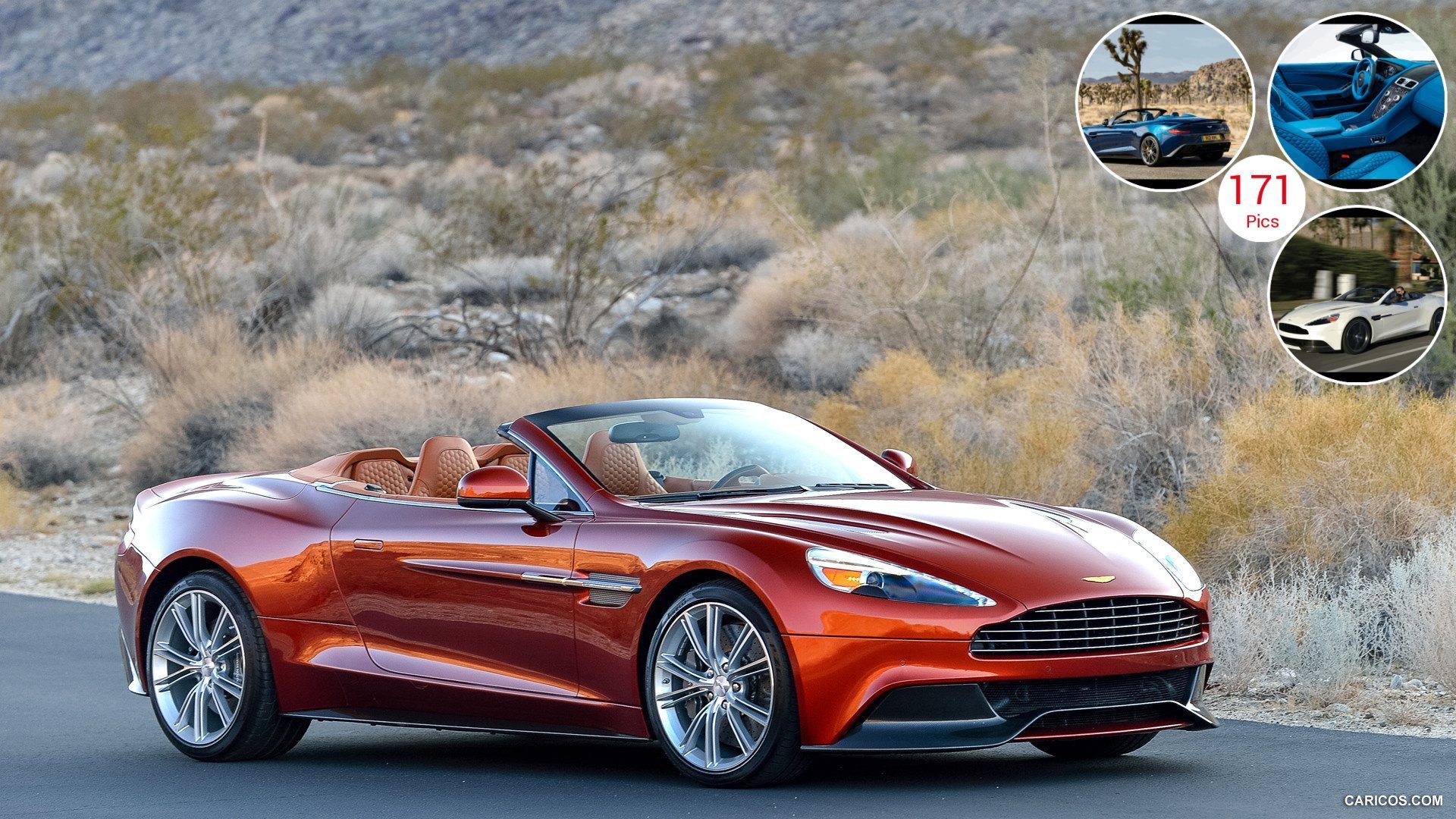 Download 2014 Aston Martin Vanquish Volante Vivantenature - Aston Martin Convertible Red Vanquish - HD Wallpaper 