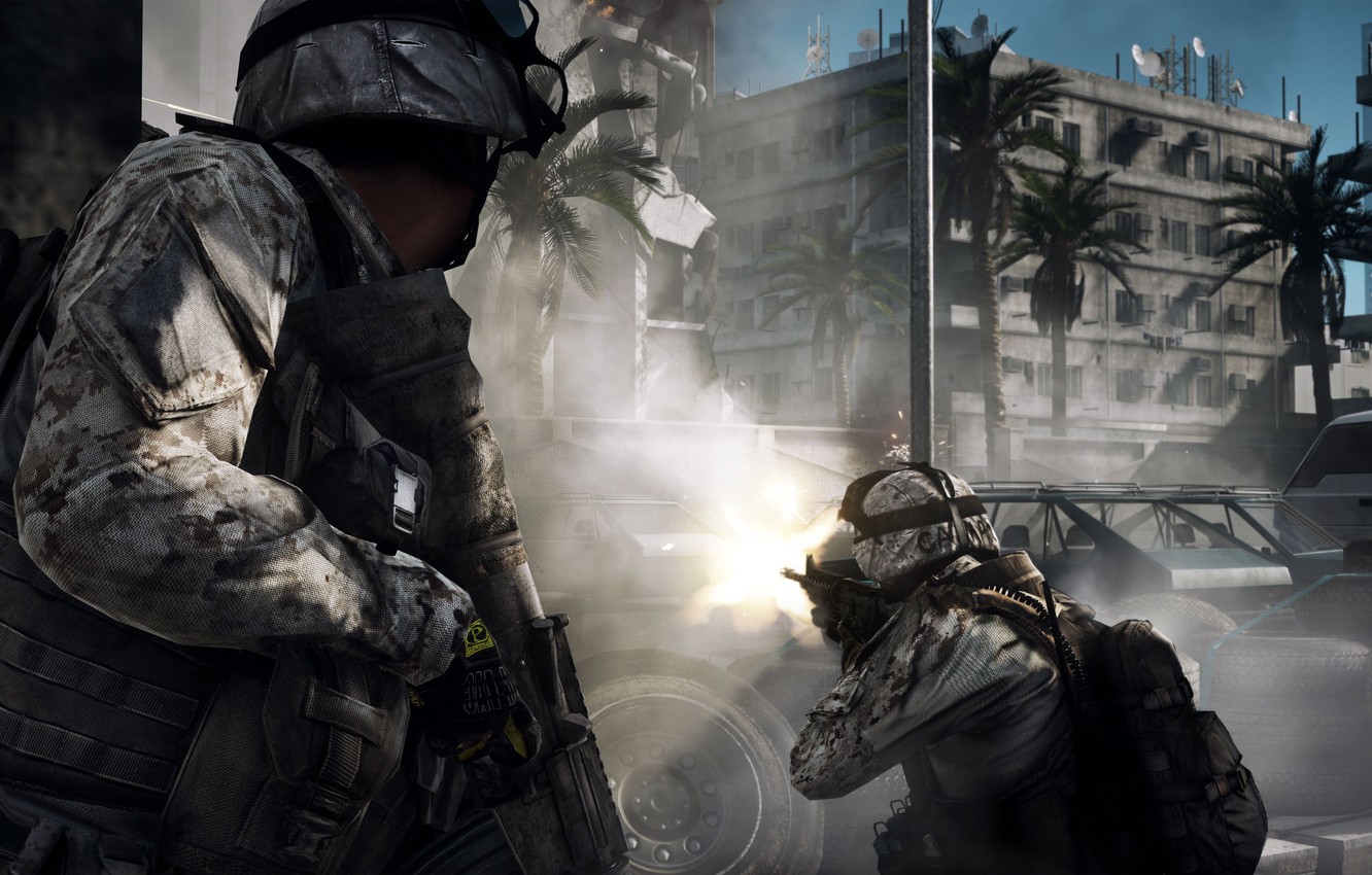 Photo Wallpaper The City, Soldiers, Battlefield, Bf3 - Battlefield 3 Campaign - HD Wallpaper 