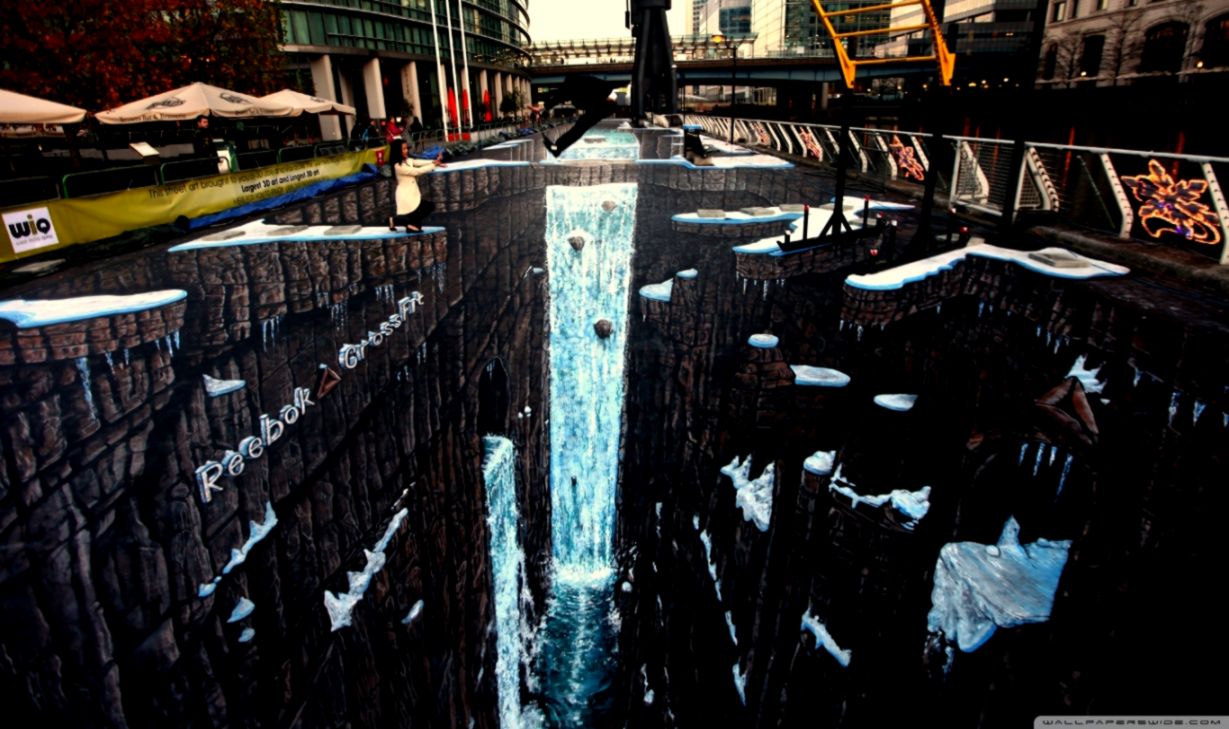 Amazing 3d Street Painting ❤ 4k Hd Desktop Wallpaper - Ed Street Art - HD Wallpaper 