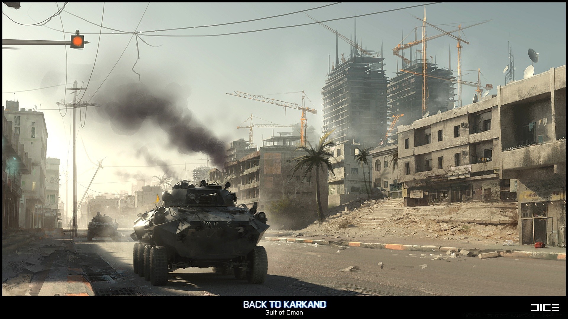 Battlefield Transportation System Vehicle Smoke Calamity - Battlefield 3 Concept Art - HD Wallpaper 