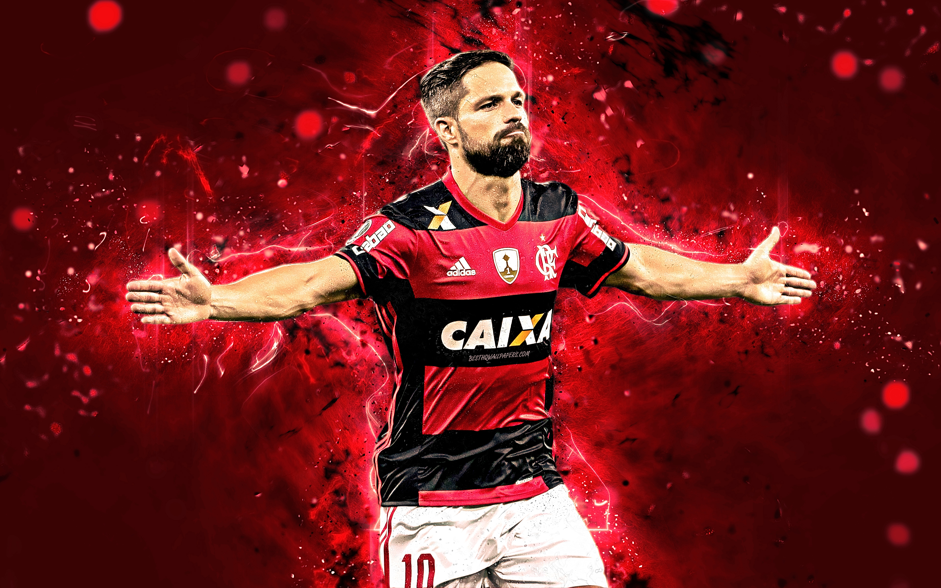 Diego, 4k, Abstract Art, Brazilian Footballer, Flamengo, - Diego Flamengo Wallpaper Hd - HD Wallpaper 