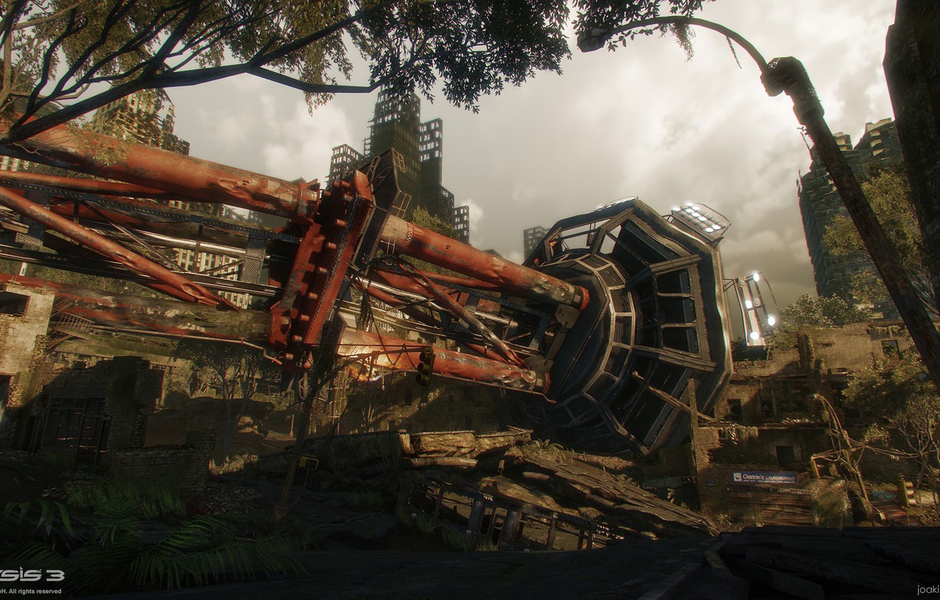 Photo Wallpaper The City, Construction, Destruction, - Crysis 3 Hell's Kitchen - HD Wallpaper 