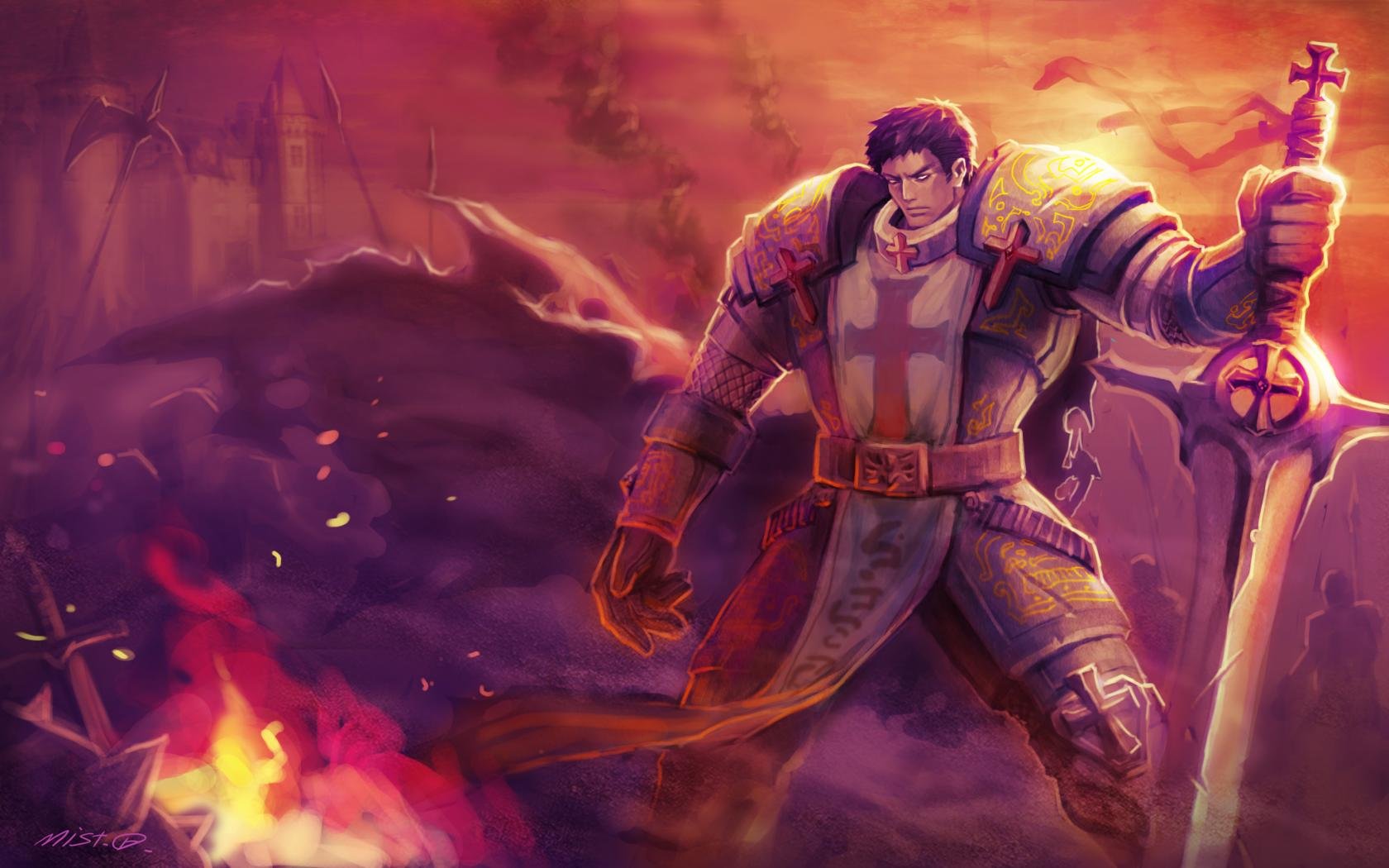 Awesome Garen Free Wallpaper Id - Garen Art League Of Legends - HD Wallpaper 