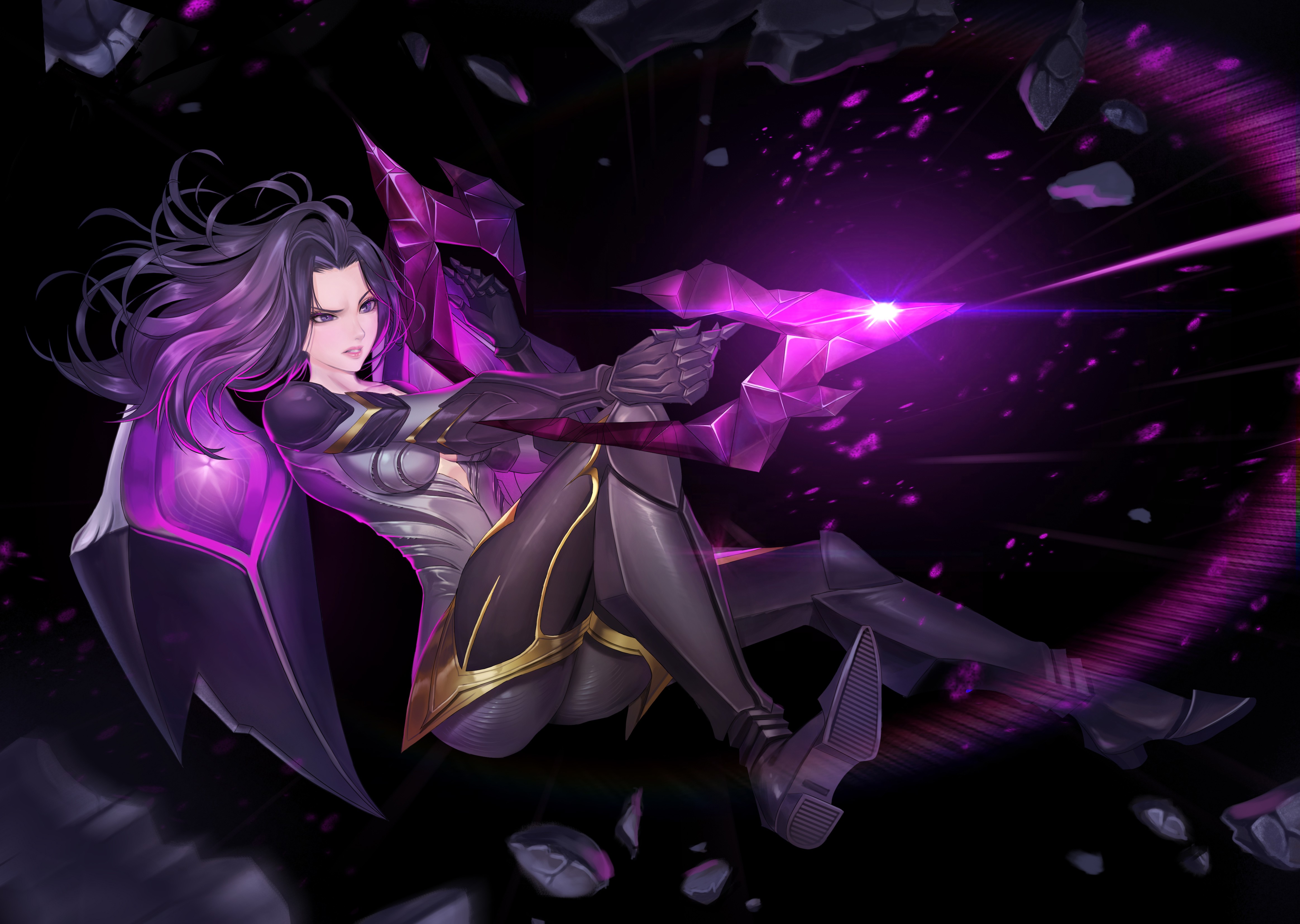 Kai Sa By 고끼 Hd 4k Wallpaper Background Fan Art Artwork - League Of Legends Kai Sa - HD Wallpaper 