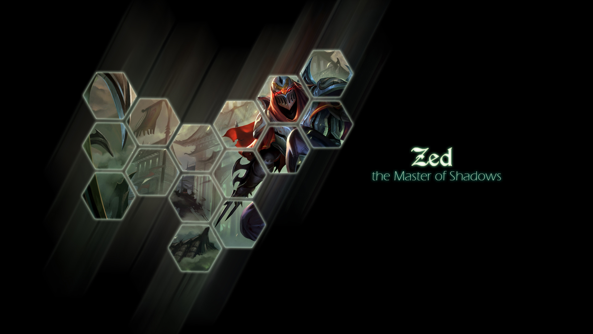 Zed League Of Legends Wallpapers - Black Background League Of Legends - HD Wallpaper 