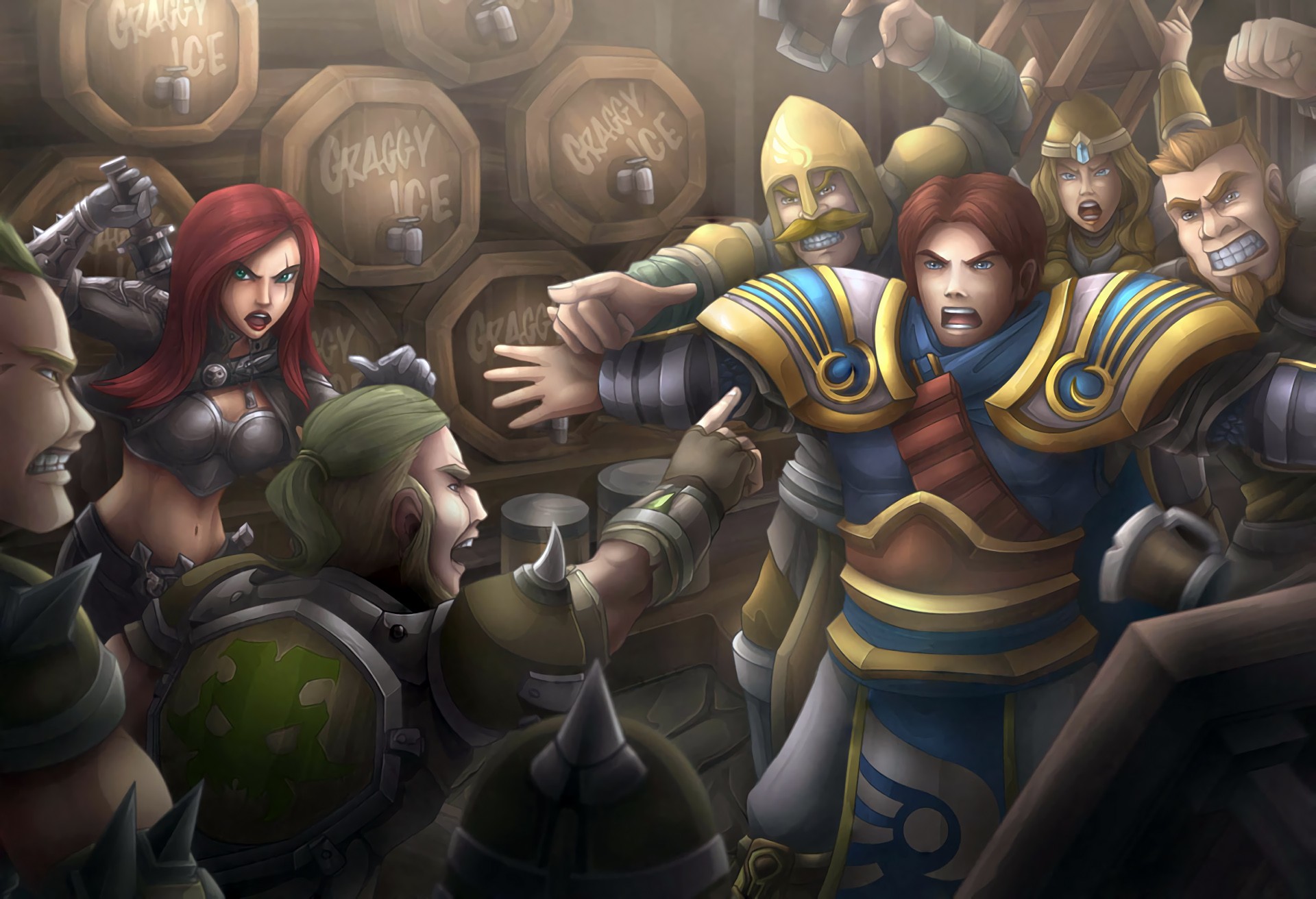 Garen & Katarina By Vegacolors Hd Wallpaper Fan Art - Katarina And Garen Love - HD Wallpaper 