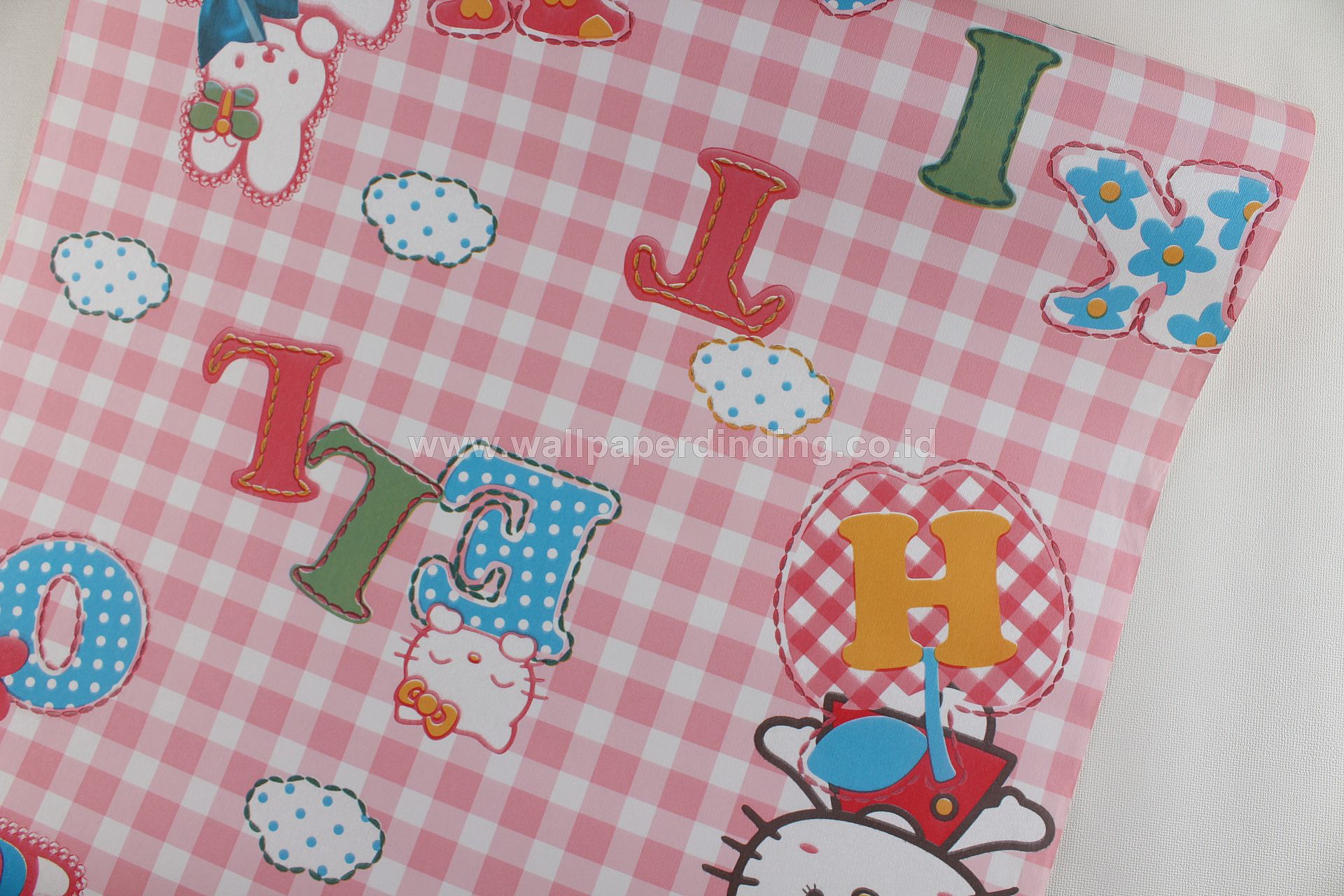 Wallpaper Dinding Anak Hello Kitty Pink Yr 4417 - Wallpaper - HD Wallpaper 