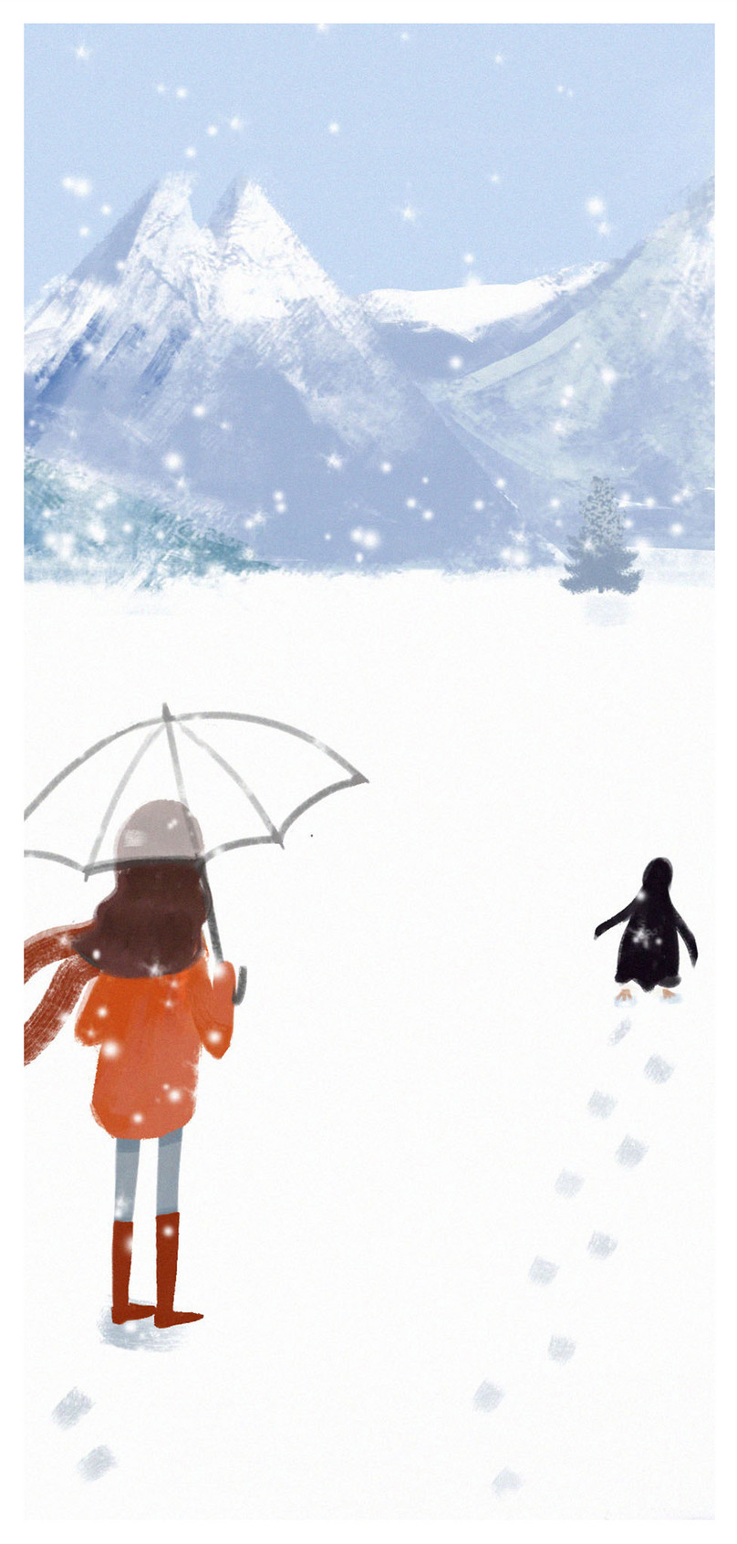 Wallpaper Bergerak Ilustrasi Musim Dingin - Illustration - HD Wallpaper 