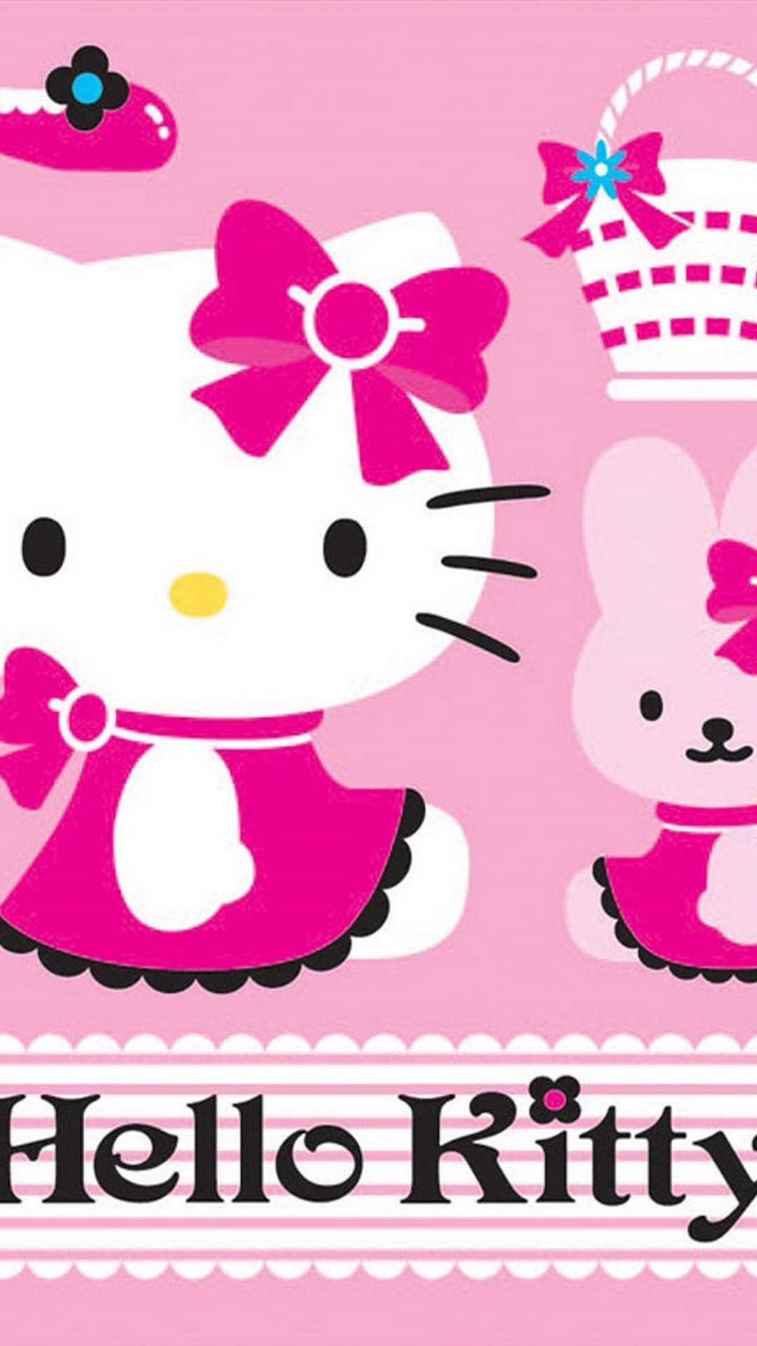 Wallpaper Hello Kitty Android With Image Resolution - Hello Kitty Wallpaper Desktop - HD Wallpaper 
