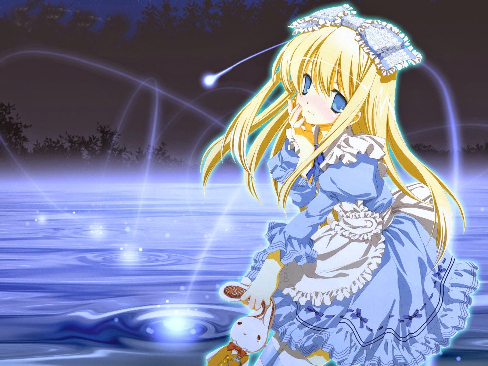 Lolita Anime Blonde Hair - HD Wallpaper 