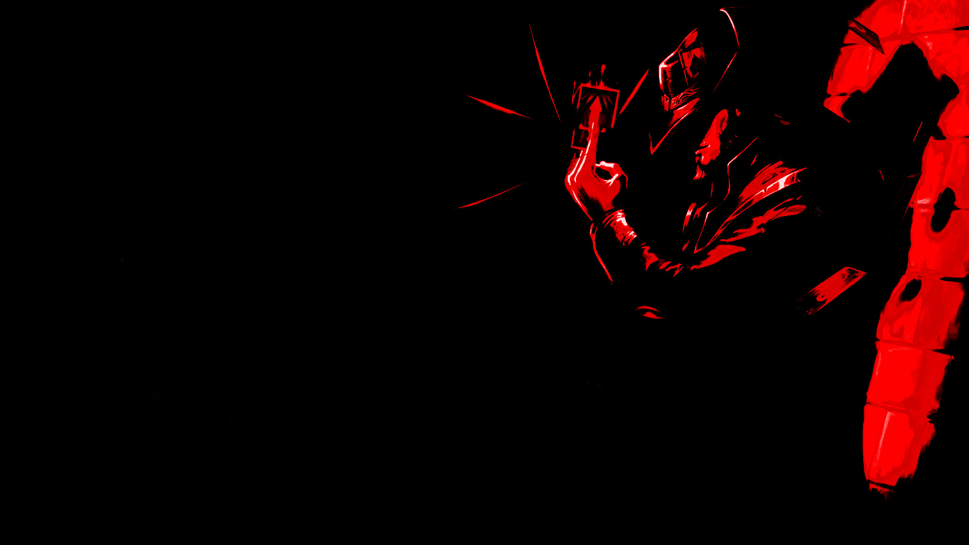 Red Twisted Fate Wallpaper - Red And Black Lol - HD Wallpaper 